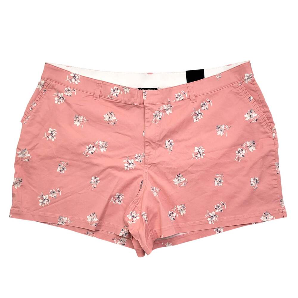 NEW Lane Bryant Girlfriend Short Women's 26 Pink Floral